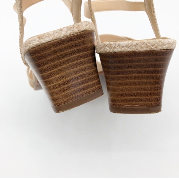 Madeline Women's Scrabble Sandal Block Heels Strappy Open Toe Cream Size 6.5M - Picture 7 of 12